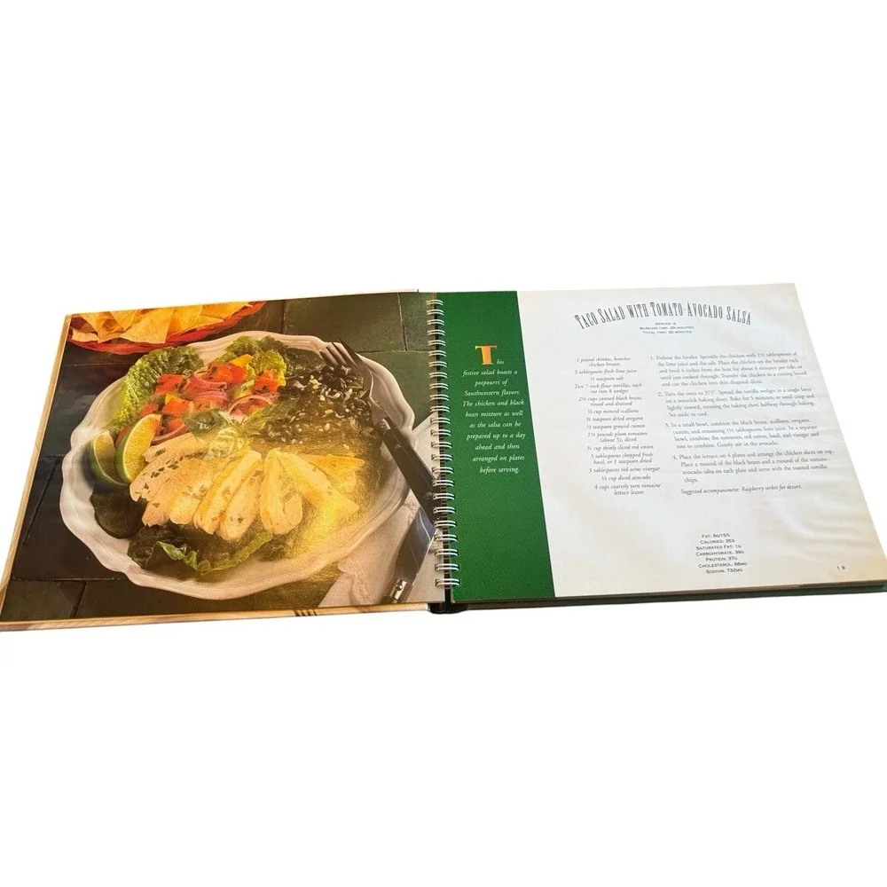 Great Taste Low Fat CHICKEN Time-Life Cookbook Hardcover Book spiral bound Food